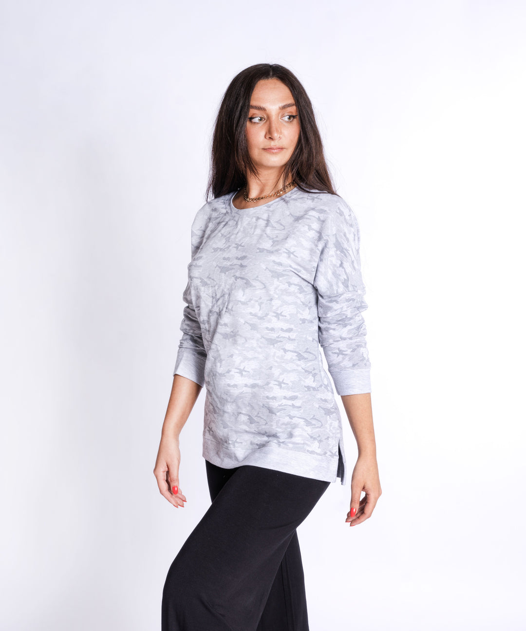 Sweatshirt - Light Grey Camo